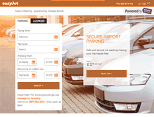 Tablet Screenshot of parking.easyjet.com